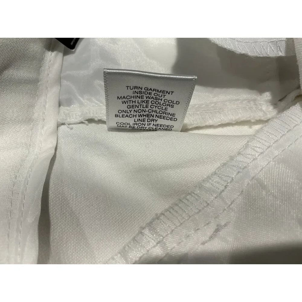 New York & Company Audrey Slim Leg Crop Women's 4 Way Stretch Size 14 White NWT - Picture 10 of 12
